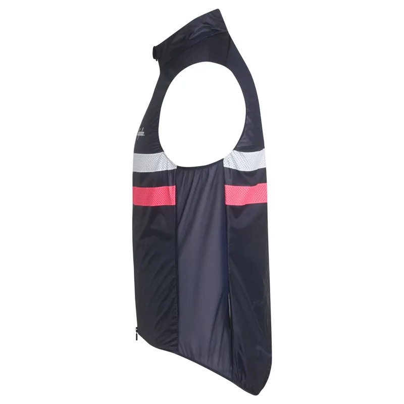 Rapha Brevet Gilet in Navy Hi Vis Pink and White-2